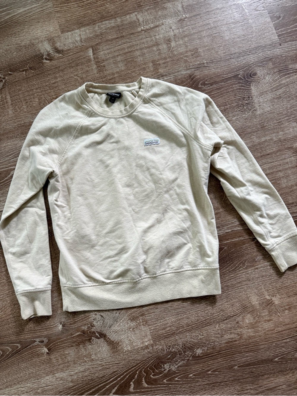 Patagonia Organic Cotton Cream Colored Crewneck Sweatshirt
